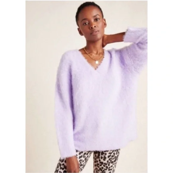 Anthropologie Simone Sweater in Lavender NWT Size XS - Picture 1 of 14